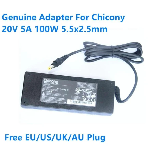 Alt view image 3 of 4 - 20V 5A 100W AC Adapter for Plugable UD-CAM EXTERNAL DOCKING STATION A16100P1A Chicony A16-100P1A Power Supply Charger