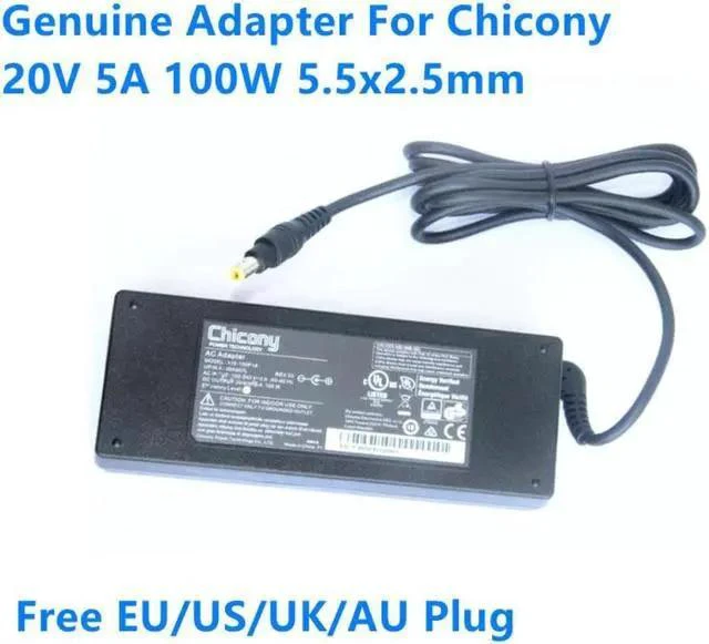Main image of 20V 5A 100W AC Adapter for Plugable UD-CAM EXTERNAL DOCKING STATION A16100P1A Chicony A16-100P1A Power Supply Charger