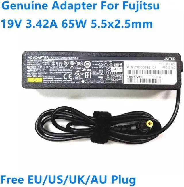 Main image of 19V 3.42A 65W ADP-65MD B A13-065N2A PXW1934N AC Adapter For Fujitsu Lifebook E753 U772 C44 Laptop Power Supply Charger
