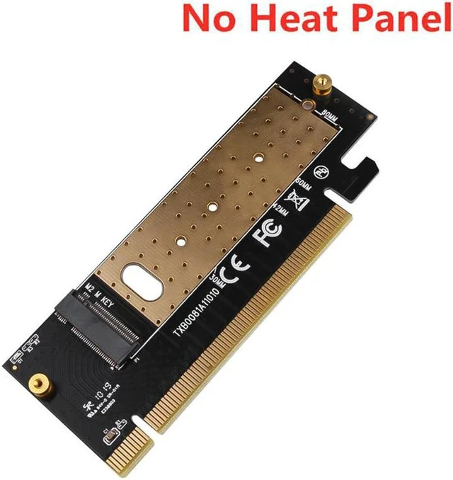 Alt view image 2 of 4 - M.2 Adapter Card M.2 to PCIE 3.0 NVME Computer High-Speed Expansion Card PCI-E X16 SSD Adapter Card with Heat Sink