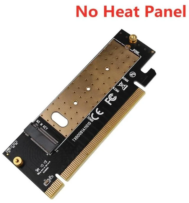 Alt view image 4 of 4 - M.2 Adapter Card M.2 to PCIE 3.0 NVME Computer High-Speed Expansion Card PCI-E X16 SSD Adapter Card with Heat Sink