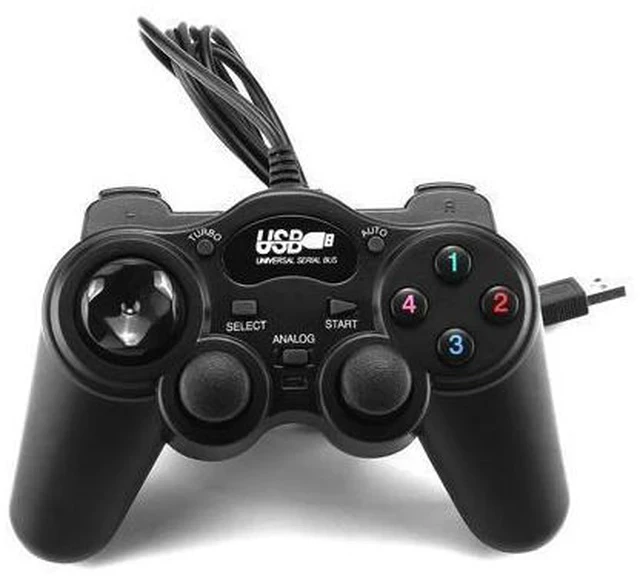 Alt view image 6 of 7 - Gamepad USB Game Controller Gaming Joypad Joystick Control for PC Computer Laptop Win7/8/10/XP/Vista Black Game Console