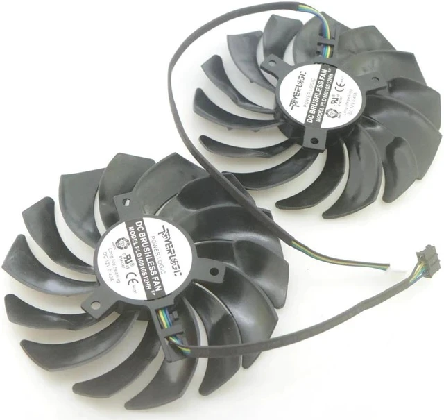 Alt view image 2 of 6 - PLD10010S12HH PLD10010B12HH 12V 0.40A 4Pin For MSI RX6600XT RX6700XT GAMING X Video Graphics Card Cooler Cooling Fan