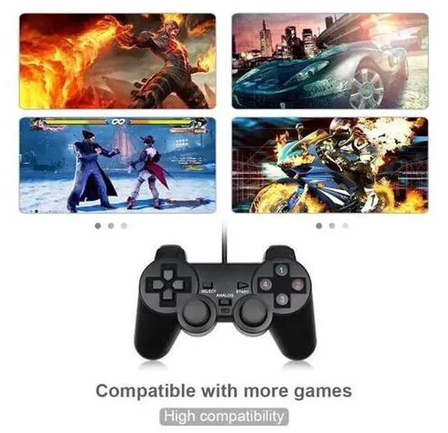 Alt view image 4 of 7 - USB Controller Gamepad For WinXP/Win7/Win8/Win10 For PC Computer Laptop Black Game Joystick