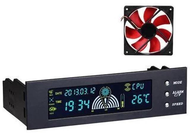 Main image of LCD Panel 5.25 Inch CPU Speed Controller Temperature Sensor PC Computer Fan Controller LCD Digital Display For PC Desktop