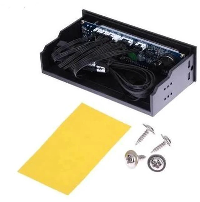 Alt view image 3 of 6 - LCD Panel 5.25 Inch CPU Speed Controller Temperature Sensor PC Computer Fan Controller LCD Digital Display For PC Desktop