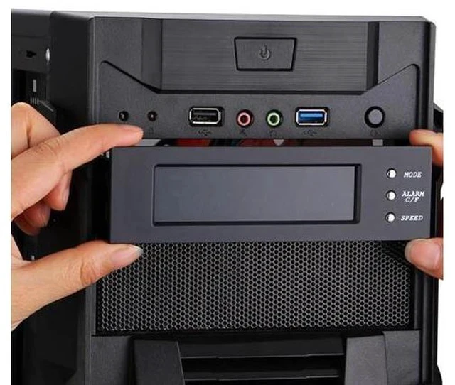 Alt view image 4 of 6 - LCD Panel 5.25 Inch CPU Speed Controller Temperature Sensor PC Computer Fan Controller LCD Digital Display For PC Desktop