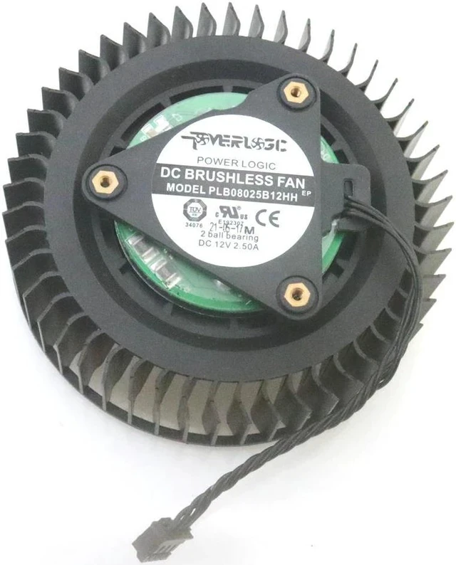 Alt view image 6 of 6 - PLB08025B12HH DC12V 2.50A 80mm For MSI RTX3090 24GB AERO Graphics Card Cooling Fan 4Wire 4Pin