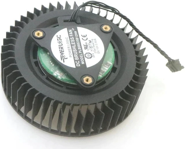 Alt view image 2 of 6 - PLB08025B12HH DC12V 2.50A 80mm For MSI RTX3090 24GB AERO Graphics Card Cooling Fan 4Wire 4Pin