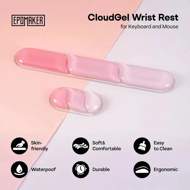 Alt view image 6 of 7 - Click Lite Wireless Gaming Mouse+CloudGel Wrist Rest for Keyboard and Mouse