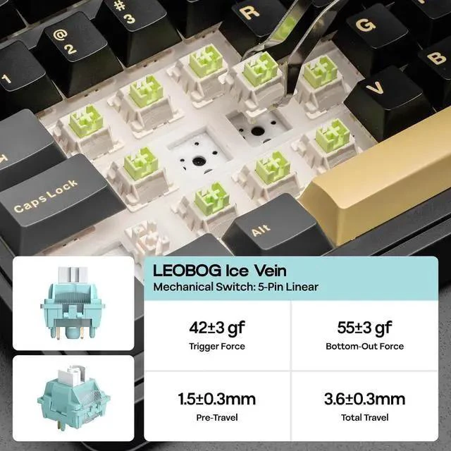 Alt view image 5 of 7 - X Aula EA75 MAX Wireless Gaming Keyboard with Screen & Knob+Click Lite Wireless Gaming Mouse