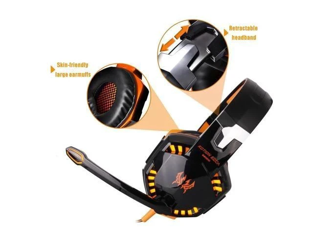 Alt view image 7 of 7 - Headset over-ear Wired Game Earphones Gaming Headphones Deep bass Stereo Casque with Microphone for PS4 new xbox PC Laptop gamer