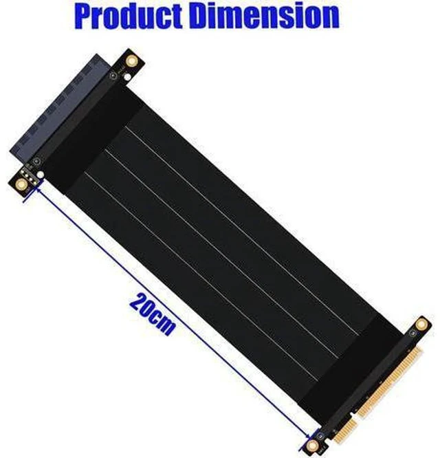 Alt view image 2 of 7 - Pci Express 8X Riser 8X to 8X pci-e Cable Cable PCI-e PCI Express 8X Extension Cable (pcie 8 X 180 Degree Cable 20cm)