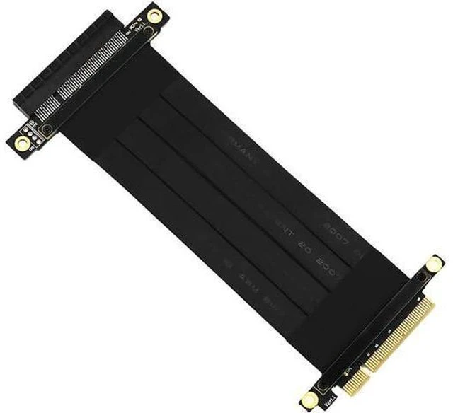 Alt view image 3 of 7 - Pci Express 8X Riser 8X to 8X pci-e Cable Cable PCI-e PCI Express 8X Extension Cable (pcie 8 X 180 Degree Cable 20cm)