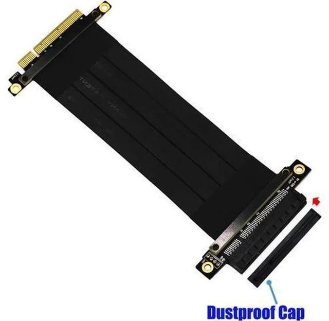 Alt view image 4 of 7 - Pci Express 8X Riser 8X to 8X pci-e Cable Cable PCI-e PCI Express 8X Extension Cable (pcie 8 X 180 Degree Cable 20cm)