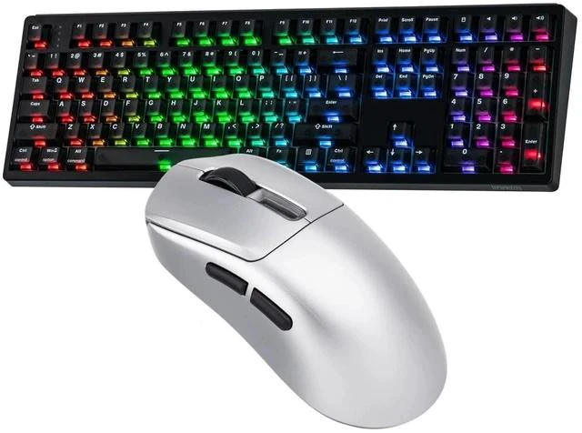 Main image of HE108 Wireless Gaming Keyboard+NEX Pro Wireless Gaming Mouse with RGB Charging Dock