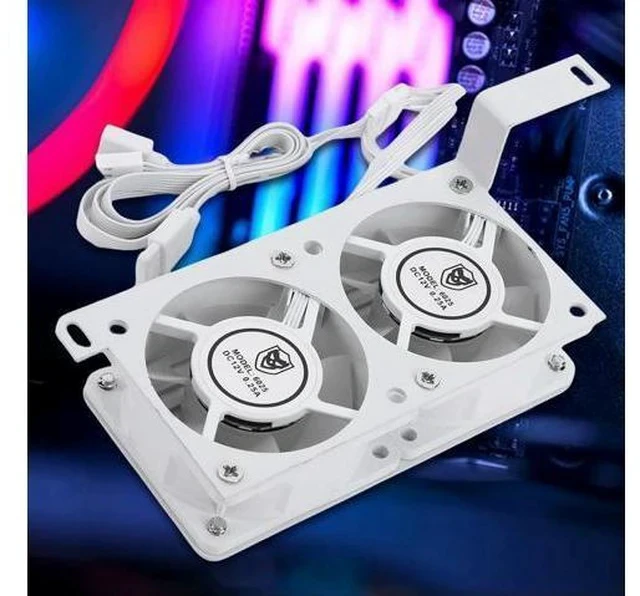 Alt view image 2 of 4 - RAM Heatsink ARGB Syn RAM Memory Cooling Fan with Dual 60mm Fan PWM 1000-3000RPM for DDR/DDR2/DDR3/DDR4/DDR5