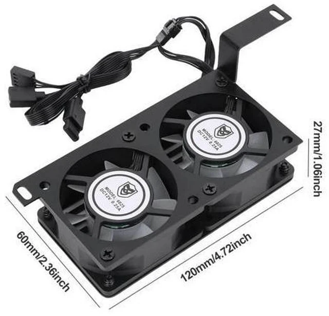Alt view image 4 of 4 - RAM Heatsink ARGB Syn RAM Memory Cooling Fan with Dual 60mm Fan PWM 1000-3000RPM for DDR/DDR2/DDR3/DDR4/DDR5