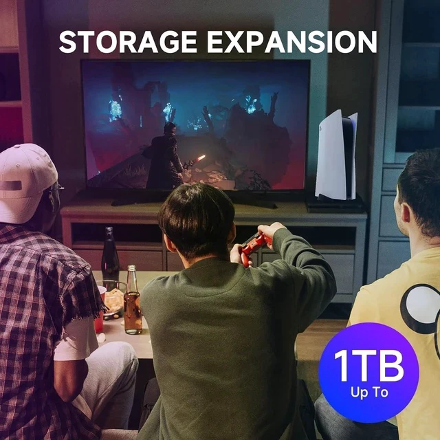 Alt view image 5 of 5 - 1TB NVMe Internal Gaming SSD for PS5 with Heatsink, Up to 7000MB/s M.2 SSD PCIe Gen 4 SSD Storage Expansion Compatible with PS5, Internal Solid State Drive for Gamers, Professionals, Creators