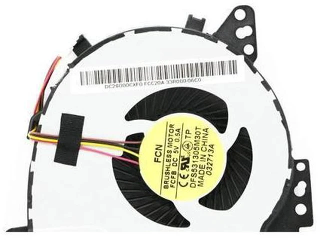Alt view image 6 of 7 - K000144460 Genuine Laptop Cooling Fan DC28000CXF0 DFS531305M30T DC 5V 0.5A for Toshiba Satellite L40T-A L40T-A-106