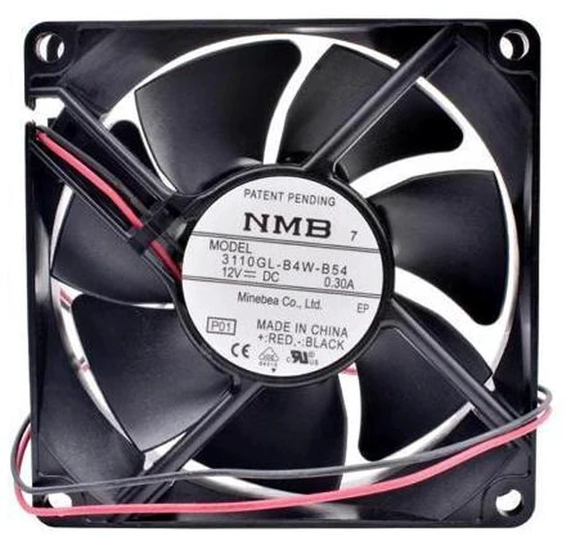 Alt view image 4 of 4 - 3110GL-B4W-B54 80mm fan 80x80x25mm 8cm 8025 12V 0.30A power switch chassis repair replacement cooling fan