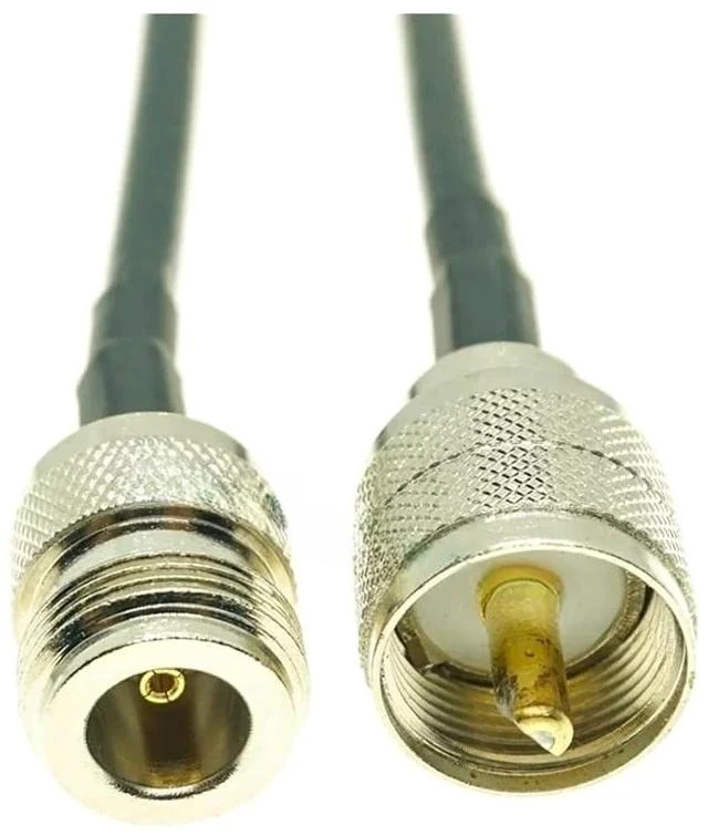 Main image of LIHUA N Type Female to UHF PL259 PL-259 Male R/F Pigtail Jumper RG58 Adapter Cable(1Pcs 12inch)