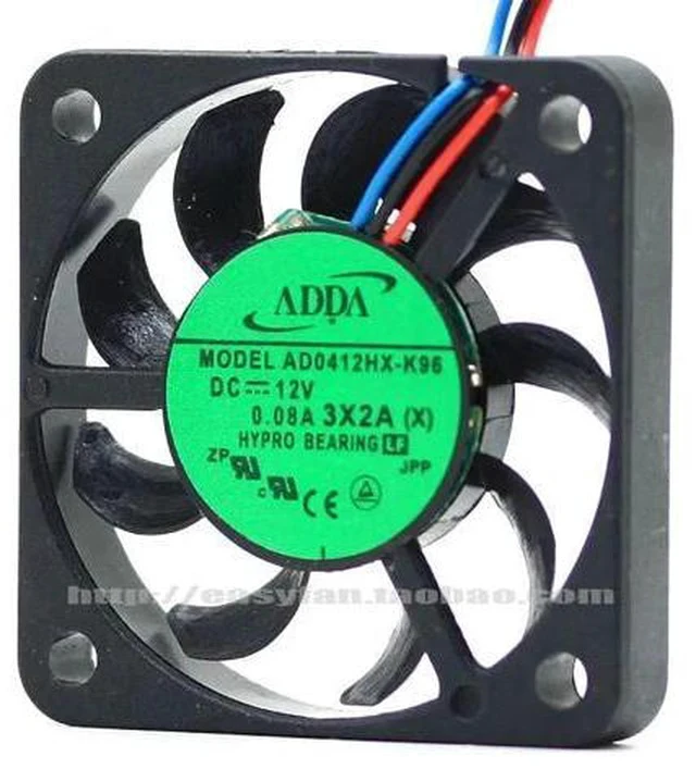 Alt view image 3 of 6 - AD0412HX-K96 4cm 40mm fan 4006 12V 0.08A 3-wire slim and quiet cooling fan
