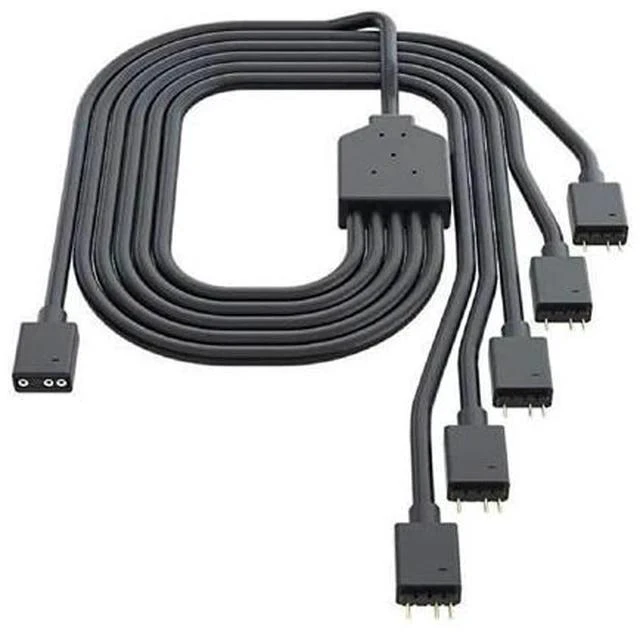 Main image of Master 1-to-5 ARGB Splitter Cable / 5V - Support 3-pin Addressable RGB - LED Sync Cable for MasterFan/MasterLiquid ARGB Series Support(ARGB 1-to-5 Splitter)
