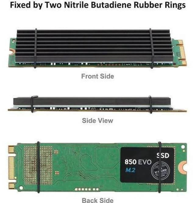 Alt view image 2 of 7 - 2 Pack PCIe NVMe M.2 SSD Heatsinks Cooler with Nano Silicone Thermal Pad