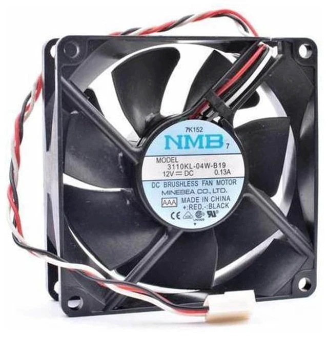Main image of 3110KL-04W-B19 8cm 8025 80mm fan 80x80x25mm 12V 0.13A ultra quiet chassis power supply fan