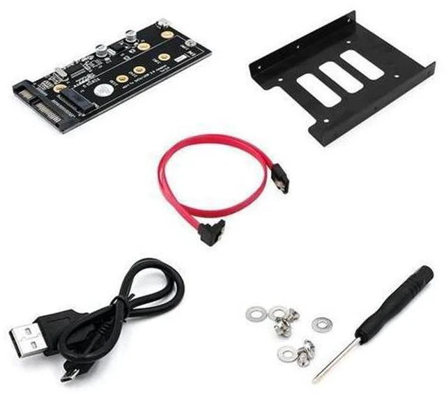 Main image of M.2 to USB SATA Adapter SATA-Bus NGFF M.2 KEY B to SATA 2.5 with USB 2.0 and 3.5 HDD Bracket Adapter Raiser for 2230-2280 M2 SSD
