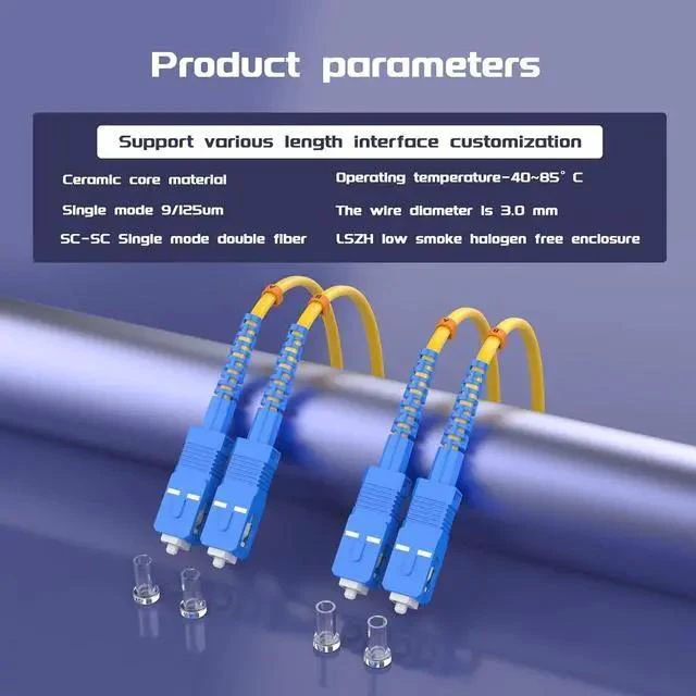 Alt view image 5 of 7 - 15Meters 50ft SC/UPC-SC/UPC Single-Mode Fiber Optic Cable SC to SC OS2 Jumper Optical Patch Cord Duplex 9/125um Yellow SC-SC