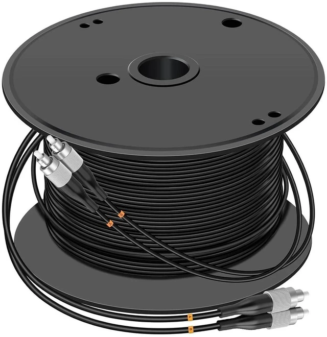 Alt view image 2 of 2 - 400M FC to FC Outdoor Armored Duplex 9/125 SM Fiber Optic Cable Jumper Optical Patch Cord 400Meters 1312ft Singlemode