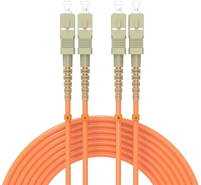 Alt view image 6 of 7 - 100Meters 328ft SC/UPC-SC/UPC Multi-Mode Fiber Optic Cable SC to SC OM1 Jumper Optical Patch Cord Duplex 62.5/125um Orange SC-SC