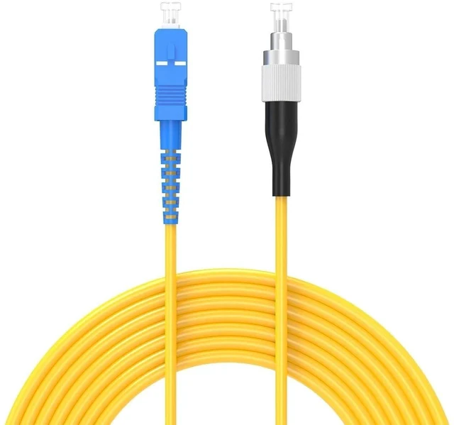 Alt view image 6 of 7 - 35Meters 115ft SC/UPC-FC/UPC Single-Mode Fiber Optic Cable SC to FC OS2 Jumper Optical Patch Cord Simplex 9/125um Yellow SC-FC