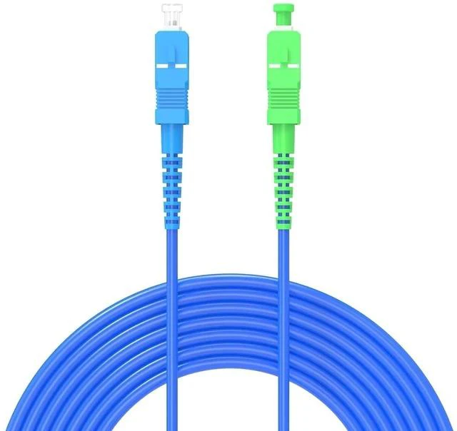 Main image of Fiber Optic Internet Cable 10Meters/32ft Indoor Armored SC/UPC to SC/APC Fiber Patch Cable, Single Mode Fiber Jumper Simplex - 9/125m -OS1/OS2 Compatible,LSZH Blue