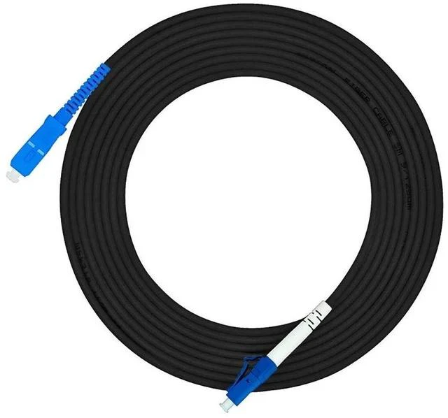 Main image of 600M LC to SC Outdoor Armored Simplex 9/125 SM Fiber Optic Cable Jumper Optical Patch Cord Singlemode 600Meters 492ft LC-SC