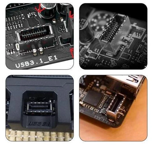 Alt view image 2 of 2 - 5Gbps Socket & USB 2.0 to Type-E USB 3.1 Front Panel PCI-E 1X Express Adapter