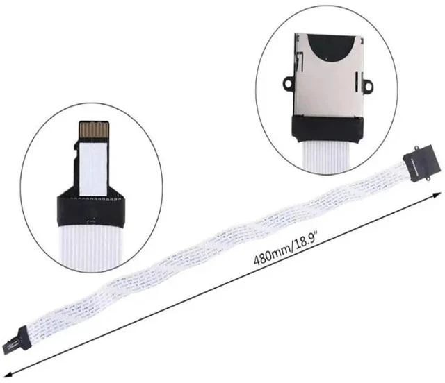 Alt view image 2 of 2 - for Male to Female Extension Cable Micro Memory Card Soft Flat FPC Cable Ext Adapter for Phone