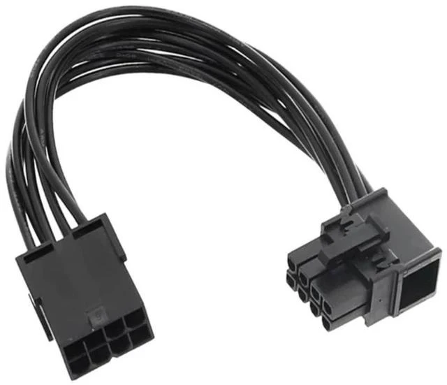 Main image of for PCIe 8Pin to 8Pin Power Adapters Cable PCIExpress 8Pin Extension Power Cord Left and Right Bends 15cm