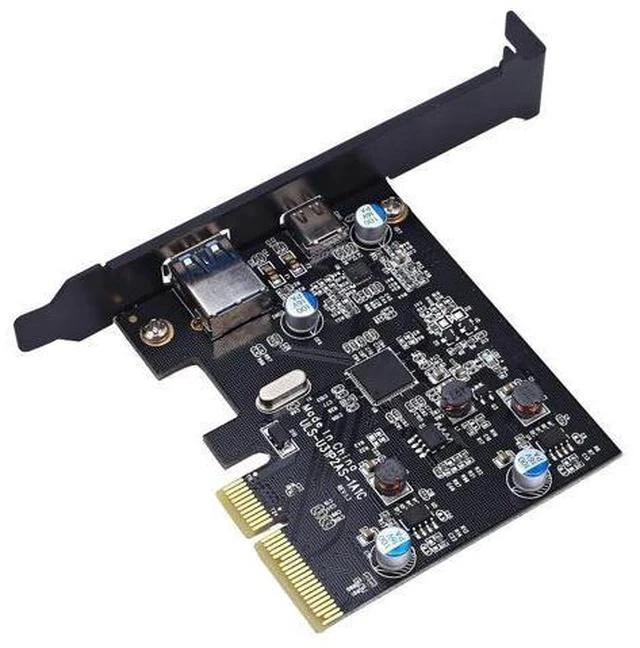 Alt view image 5 of 6 - TOTOVIN PCI-E PCI Express to USB 3.1 Gen 2 (10 Gbps) Type A+Type C Expansion Card Asmedia Chipset for Windows 7/8/8.1/10/Linux Kernel (Type A+Type C)