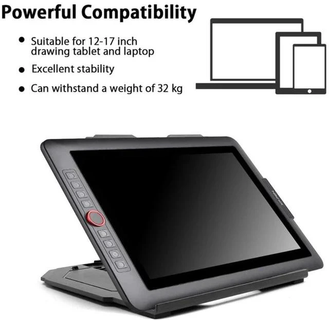 Alt view image 6 of 6 - Drawing Tablet Stand, Laptop Stand, Foldable Stand for Tablet Display, 9 Levels Adjustable Angles,for 12-17 Inch Tablet