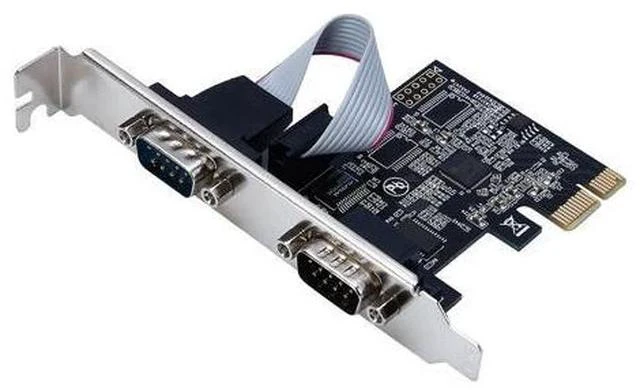 Alt view image 6 of 6 - PCIe Dual Serial Card ASIX AX99100 Chip 2x RS232 DB9 Ports 25Mbps Industrial Adapter for Windows Linux Low Profile