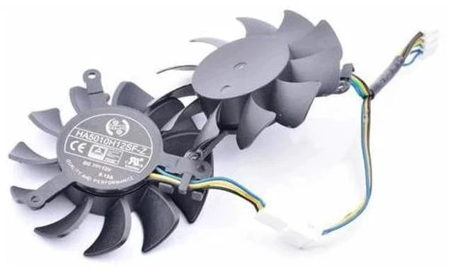 Alt view image 3 of 3 - HA5010H12SF-Z DC12V 0.13A RX460 RX550 RX560 2GB 4GT LP OC graphics card cooling fan