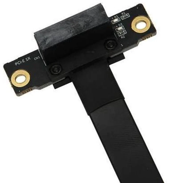 Alt view image 6 of 7 - 4X PCIE X1 Riser Cable Dual 90 Degree Right Angle Pcie 3.0 X1 To X1 Extension Cable 8Gbps PCI Express 1X Riser Card 20Cm