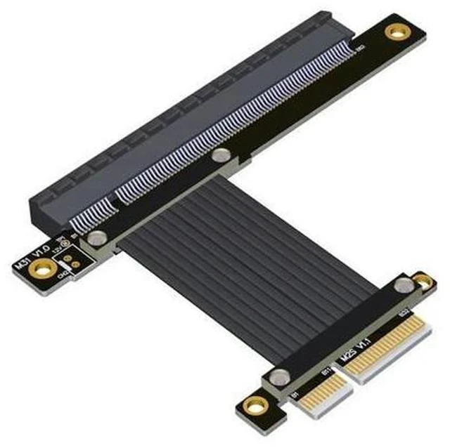 Alt view image 2 of 7 - PCI-E 4.0 X4 To X16 Extension Cable Riser Cable Pcie X4 64G/Bps Adapter Cable For RTX3090 Rx6800xt Graphics 20CM