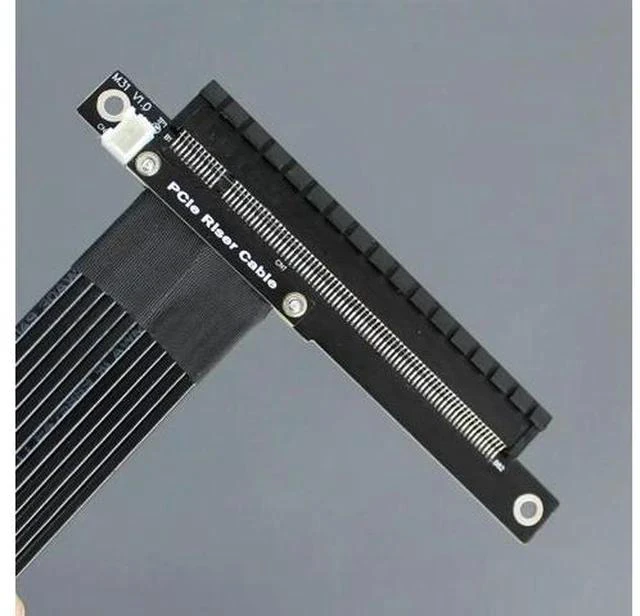 Main image of PCI-E 4.0 X4 To X16 Extension Cable Riser Cable Pcie X4 64G/Bps Adapter Cable For RTX3090 Rx6800xt Graphics 20CM