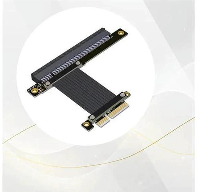 Alt view image 3 of 7 - PCI-E 4.0 X4 To X16 Extension Cable Riser Cable Pcie X4 64G/Bps Adapter Cable For RTX3090 Rx6800xt Graphics 20CM