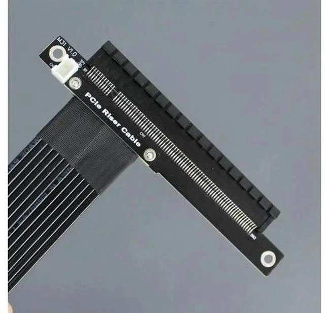 Alt view image 5 of 7 - PCI-E 4.0 X4 To X16 Extension Cable Riser Cable Pcie X4 64G/Bps Adapter Cable For RTX3090 Rx6800xt Graphics 20CM