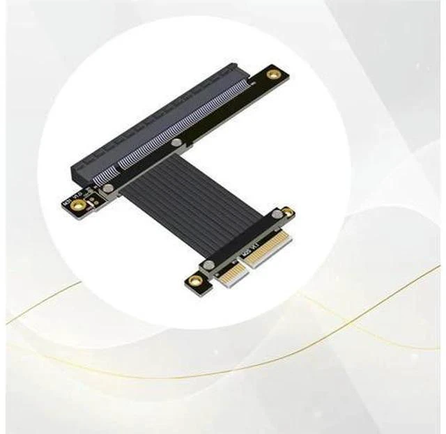 Alt view image 7 of 7 - PCI-E 4.0 X4 To X16 Extension Cable Riser Cable Pcie X4 64G/Bps Adapter Cable For RTX3090 Rx6800xt Graphics 20CM